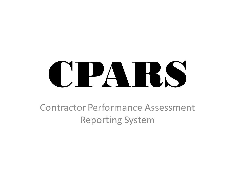 Contractor Information on CPARS