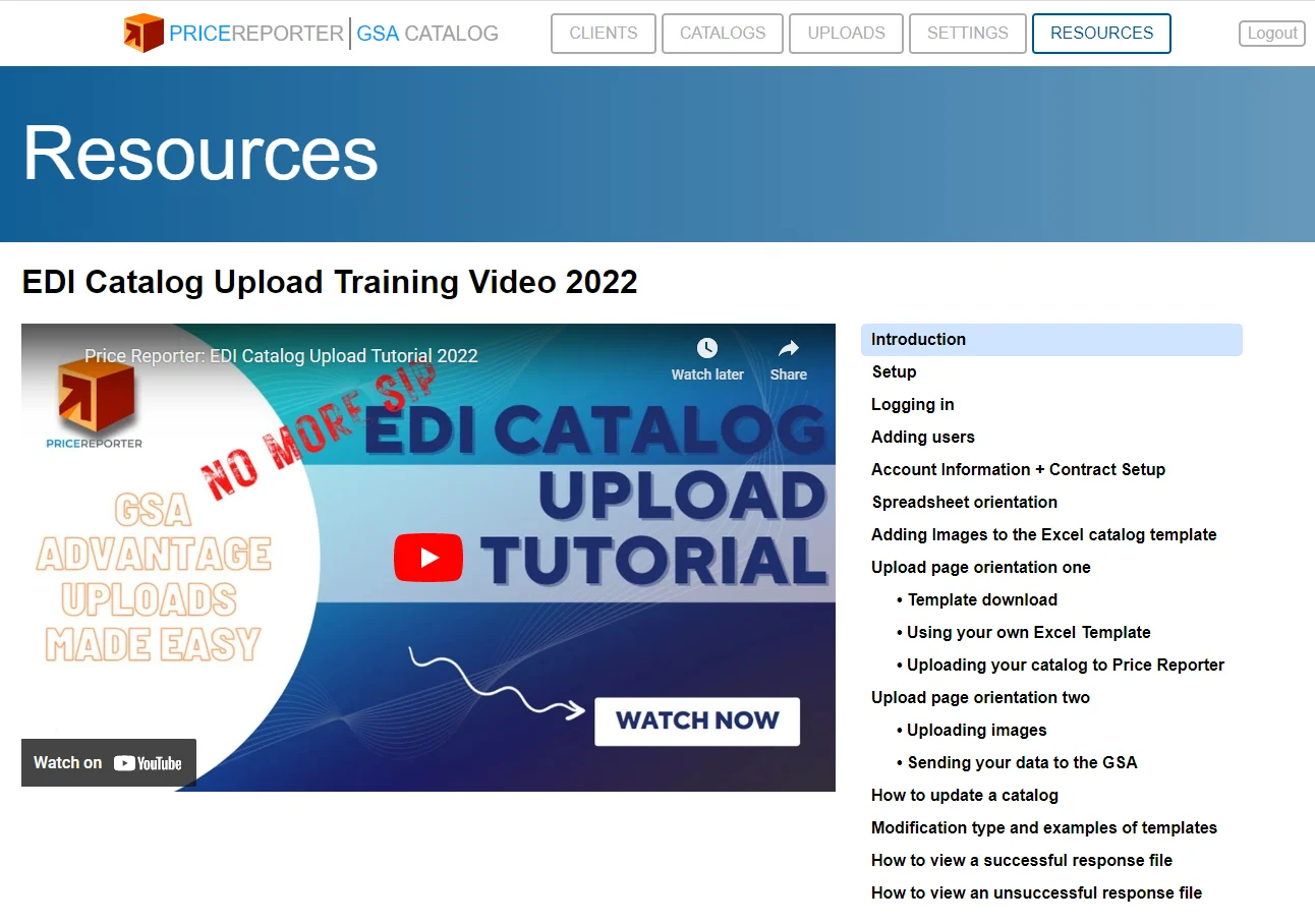 EDI Catalog Upload Training Video 2022